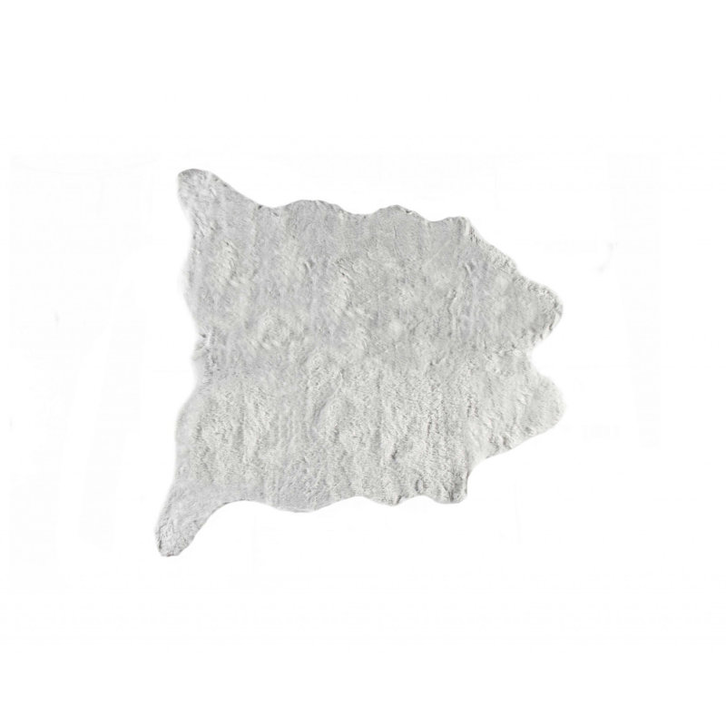 Tapis gris en polyester 0,8 po x 60 po x 51 po, Nouveauté 4 pi 3 po x 5 pi