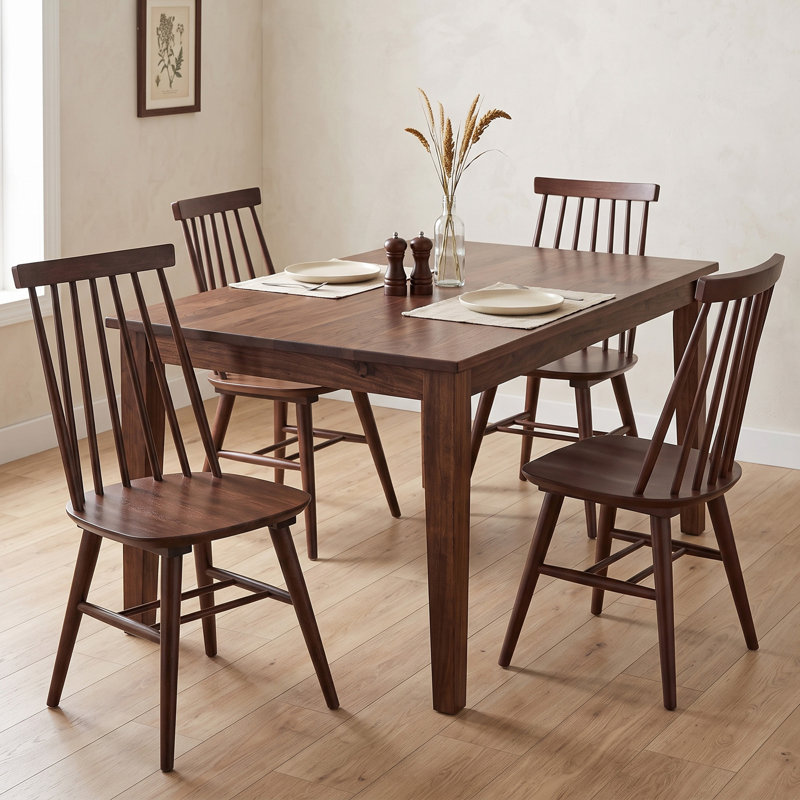Chaises de salle à manger Alvie, Noyer