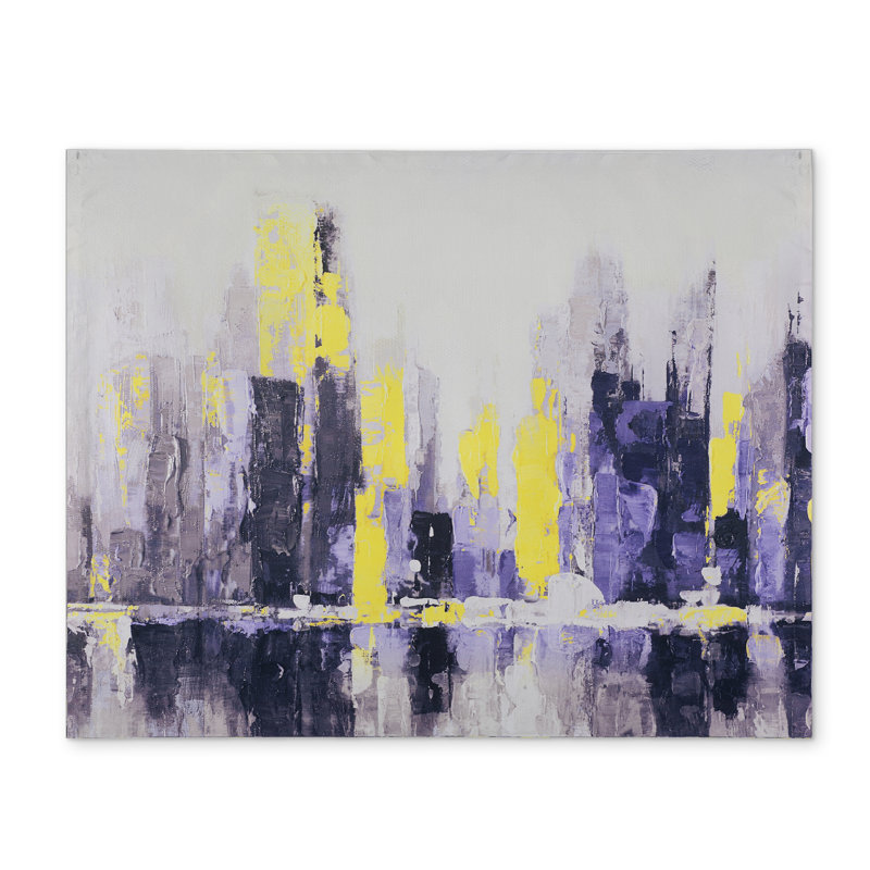 Abstract Cityscape Polyester Placemat | Modern Home Decor