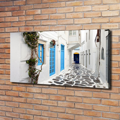 Greek Streets - Wrapped Canvas Print