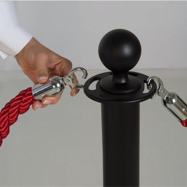 MT Displays 13.58'' H x 37'' W Stanchion System, Chrome