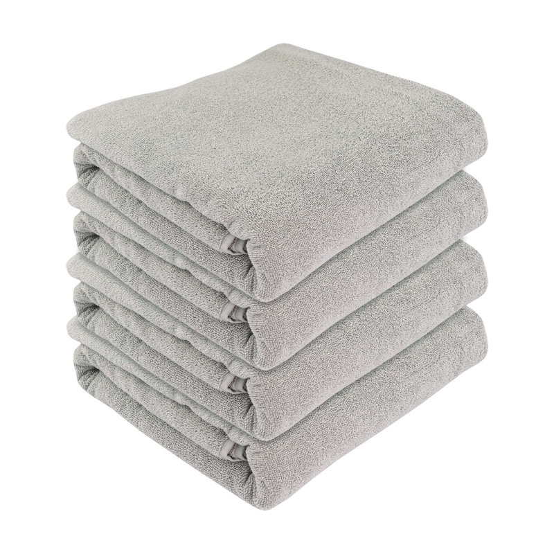 100% Cotton Midweight Bath Towel, Gray