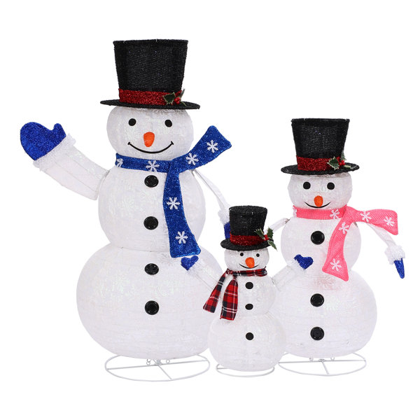 The Holiday Aisle® Snowman Family Lighted Display & Reviews | Wayfair