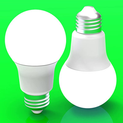 7 Watt 40 Watt Equivalent, A19 LED Non-Dimmable Light Bulb, Base -  AmeriLuck, COLORA19GRN-2PK