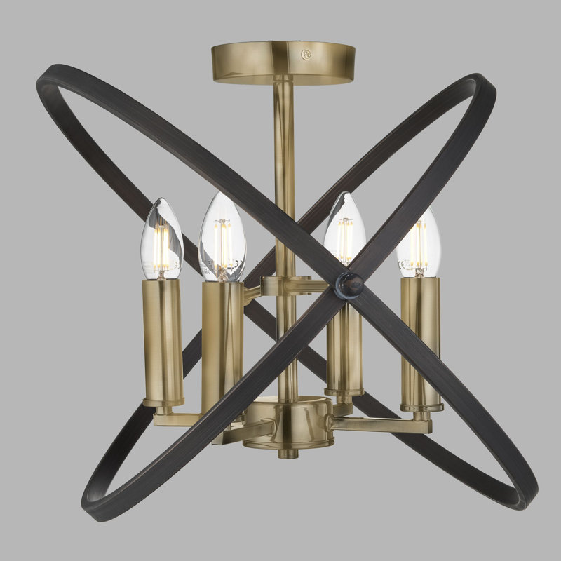Pauling Semi Flush Mount, Bronze