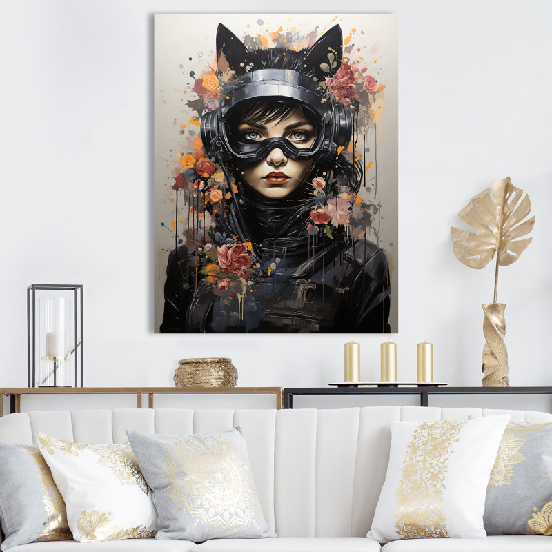 Art sur toile, "Cateline Blooms II", Toile tendue, H 32 po x l 16 po x P 1 po