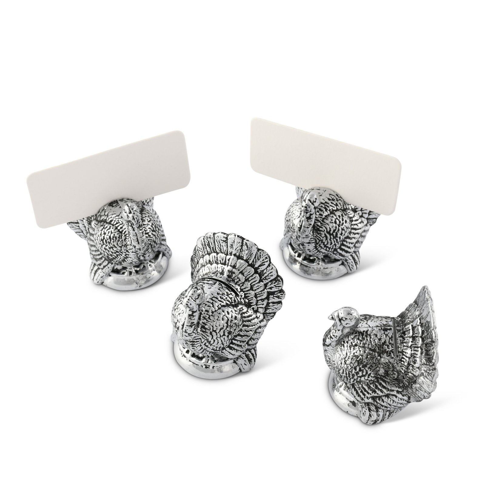 Game Birds Turkey Metal Place Card Holder
