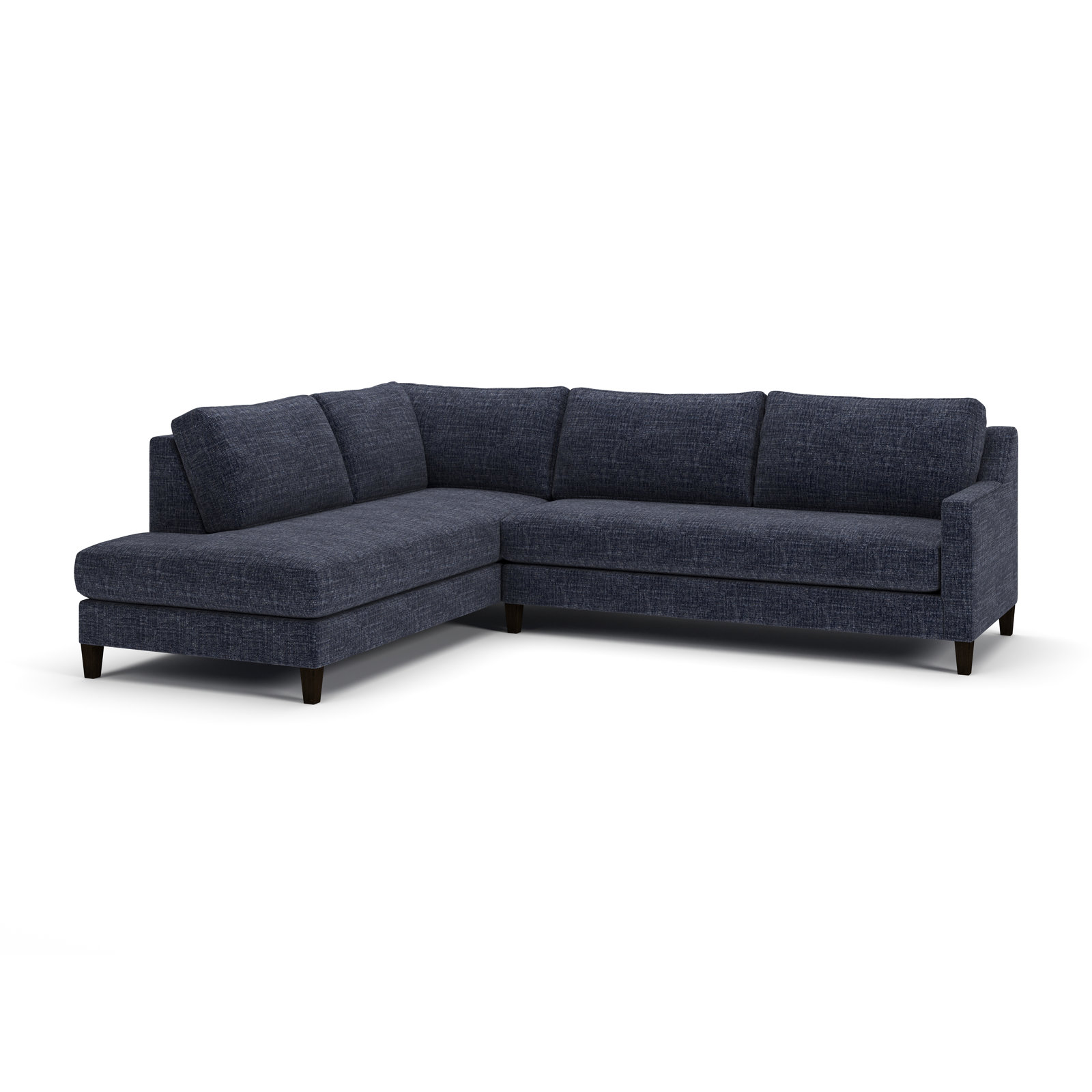 Marlowe Chaise Sectional, Nomad Indigo, Left Hand Facing