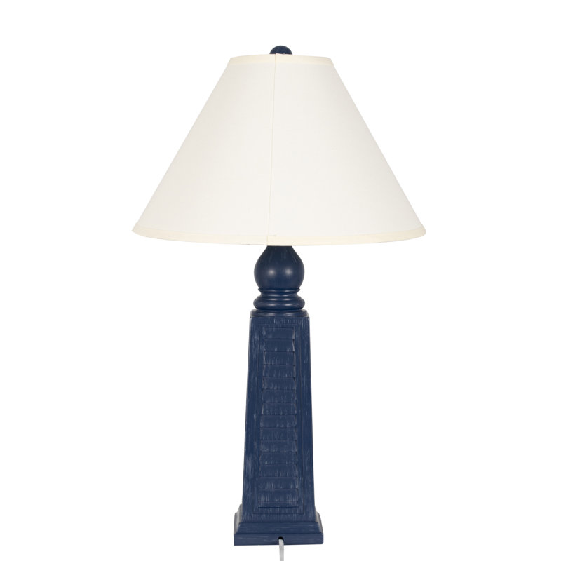 Polyresin Table Lamp, Navy
