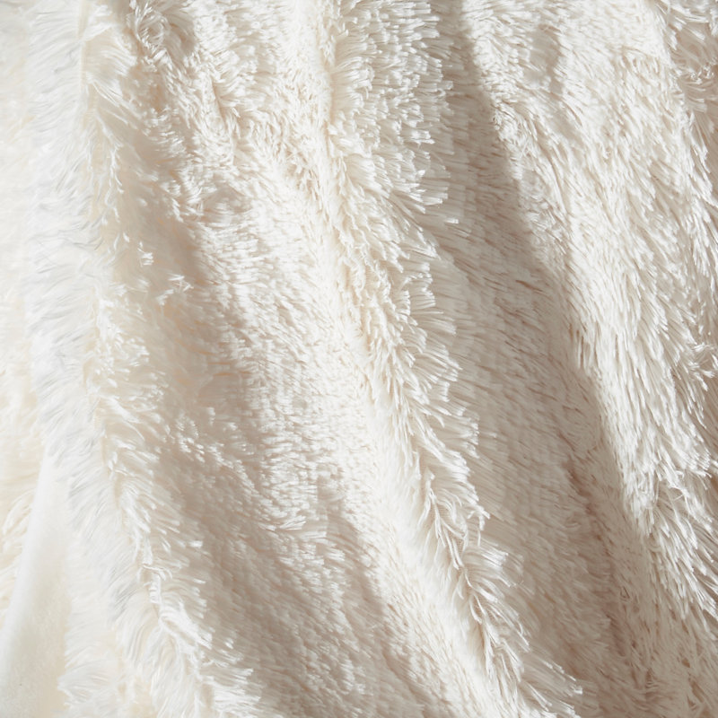 Cuddly Faux Fur 150x200cm Throw, Cream