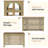 55.12" Bar Table with 2-Tier Storage Shelves for Pub Home