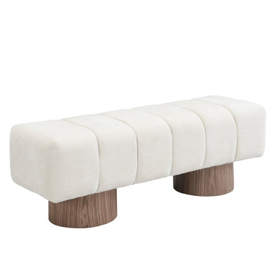 Banc de salle à manger rembourré 50 "beige