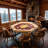 Multi-Function Dining & Game Table for 4-6 Players with Removable Game Mat, Brown