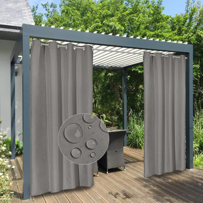 Rideaux d'extérieur à l'épreuve des intempéries et à l'épreuve des intempéries Panneaux supérieurs à œillets de qualité supérieure avec œillets pour abri de jardin et pergola 1 panneau
