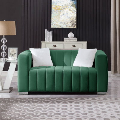 Clifford 62.6" Velvet Square Arm Loveseat