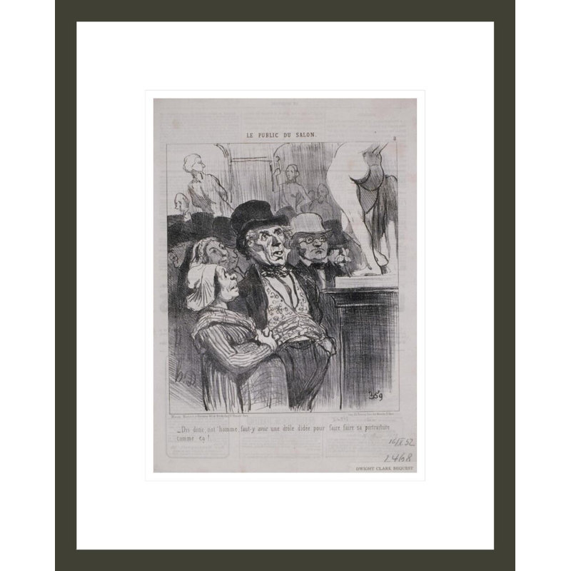 Le public du salon: Dis donc not'homme faut-y ... par Honoré Daumier, H 16,75 po x l 13,49 po