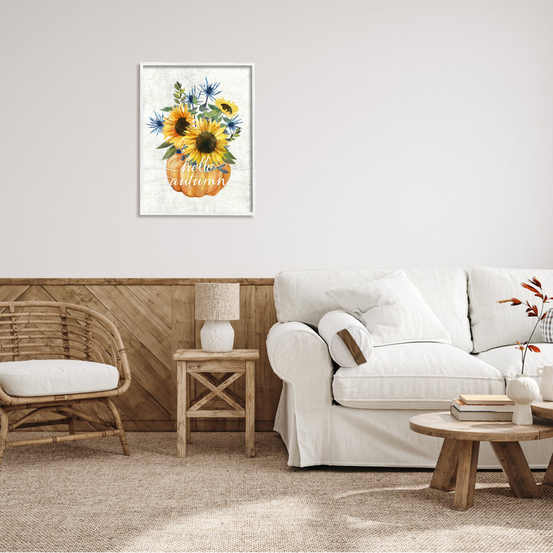 «Hello Autumn Expression» par Thistle, Giclée encadrée blanc bord de mer, H 30 po x l 24 po