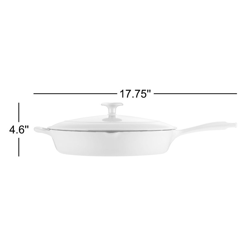 Tramontina Bestow Specialty Pan with Lid, White