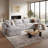 148" Down Cloud Couch, Oversized Modular Comfy Sofa for Living Room, U Shaped Sectional Couches with Detachable Sofa Cover, Storage Ottoman-60417066