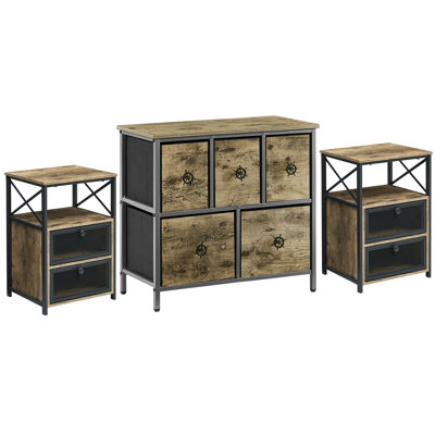 Ensemble de commode 3 pièces Kempst
