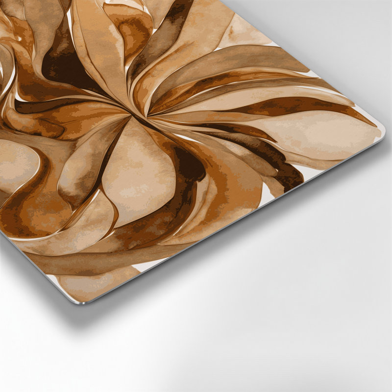 Abstrait aquarelle 10, art mural en métal brun