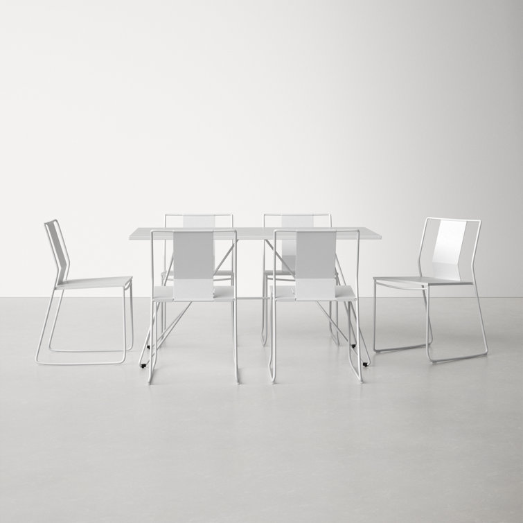 Avers 55.25'' Rectangular 6 - Person Outdoor Dining Set