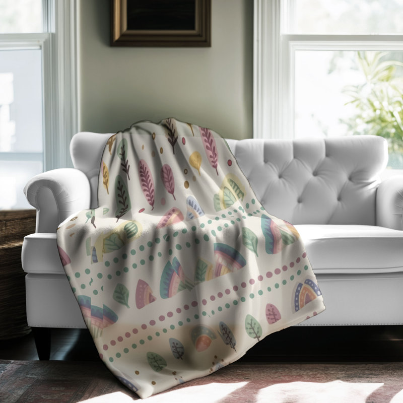 Rainbow Lines - 1 pièce Sherpa Premium, L 80 po x l 60 po