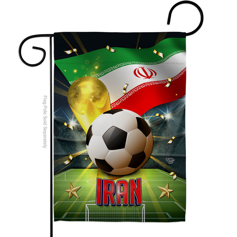 Drapeau de jardin en polyester Jenefer, H 18,5 po x l 13 po