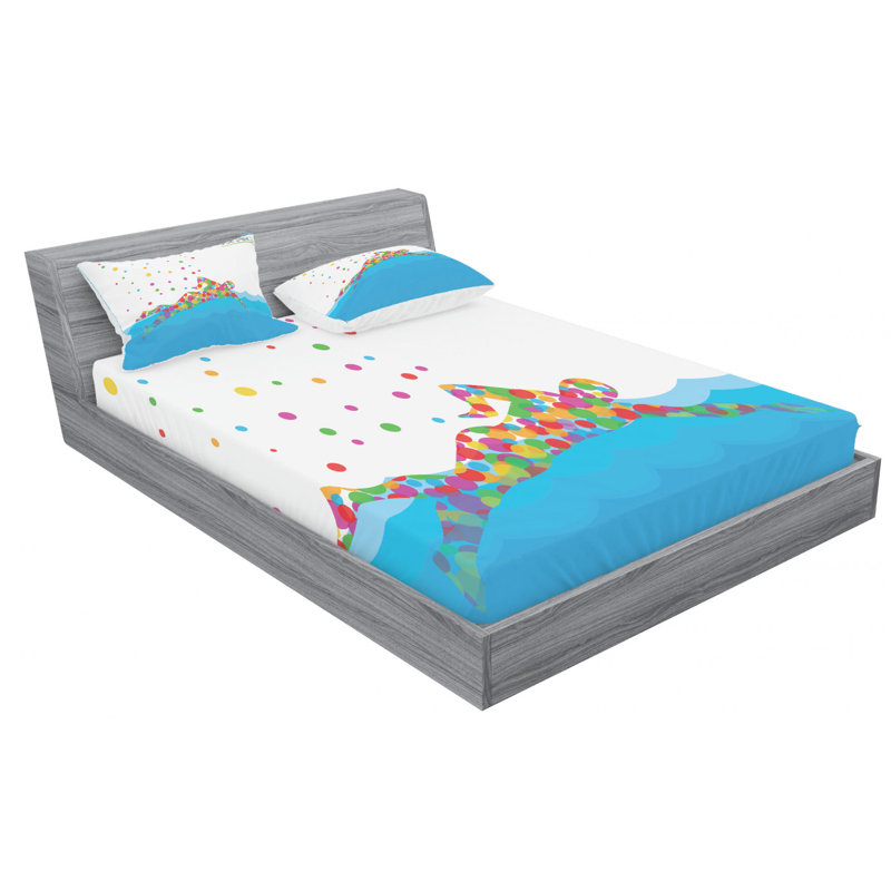 Microfiber Sheet Set, Queen Sheet Set with Fitted Sheet