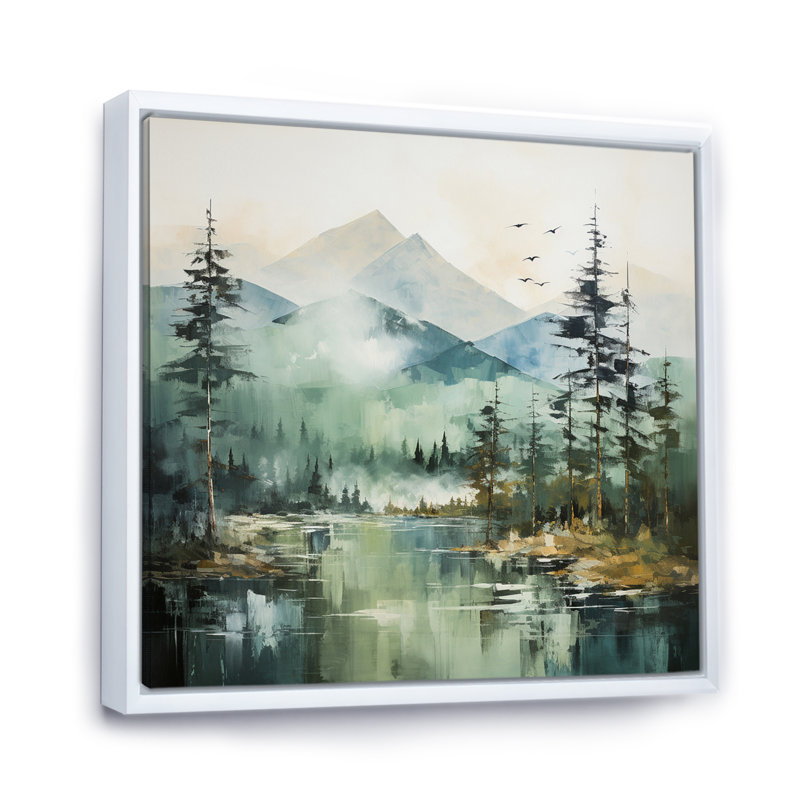 «Bold Landscape Canada Emerald Wilderness I», reproduction, Cadre flottant blanc, H 16 po x l 16 po x P 1 po