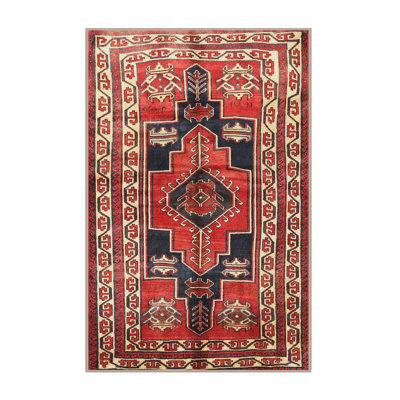 Tapis traditionnel rouge / bleu / beige