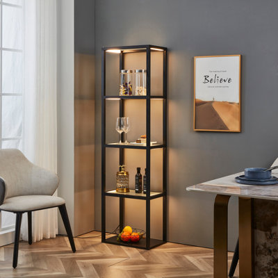 66" Floor Lamp with LED Lights, Fully Dimmable, Adjustable Colour Temps, App/Remote Control