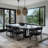 Mid-Century Modern Dining Chairs Black Faux Leather Upholstered Wood Frame Kitchen Chairs-1541891200