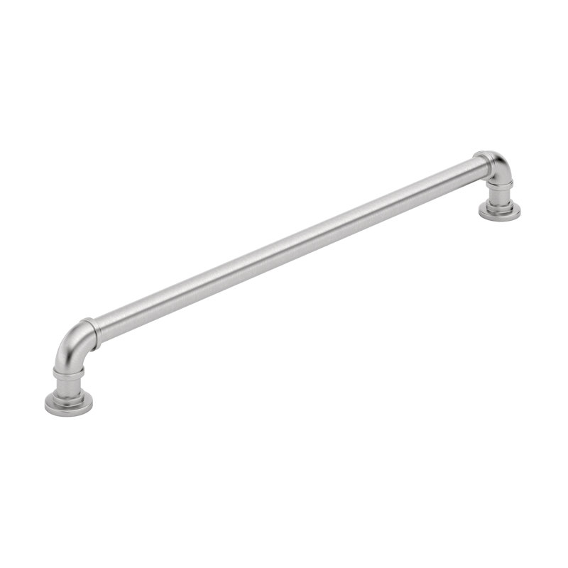 Aluminum Bar Pull, Brushed Nickel, 12 5/8"