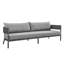 Canapé d'extérieur en aluminium gris foncé Lewan