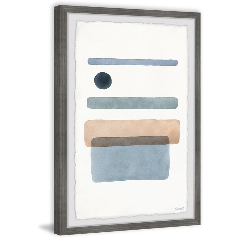 Dot In Between Lines - Single Picture Frame Painting, 30 cm H x 20 cm W x 3.81cm D