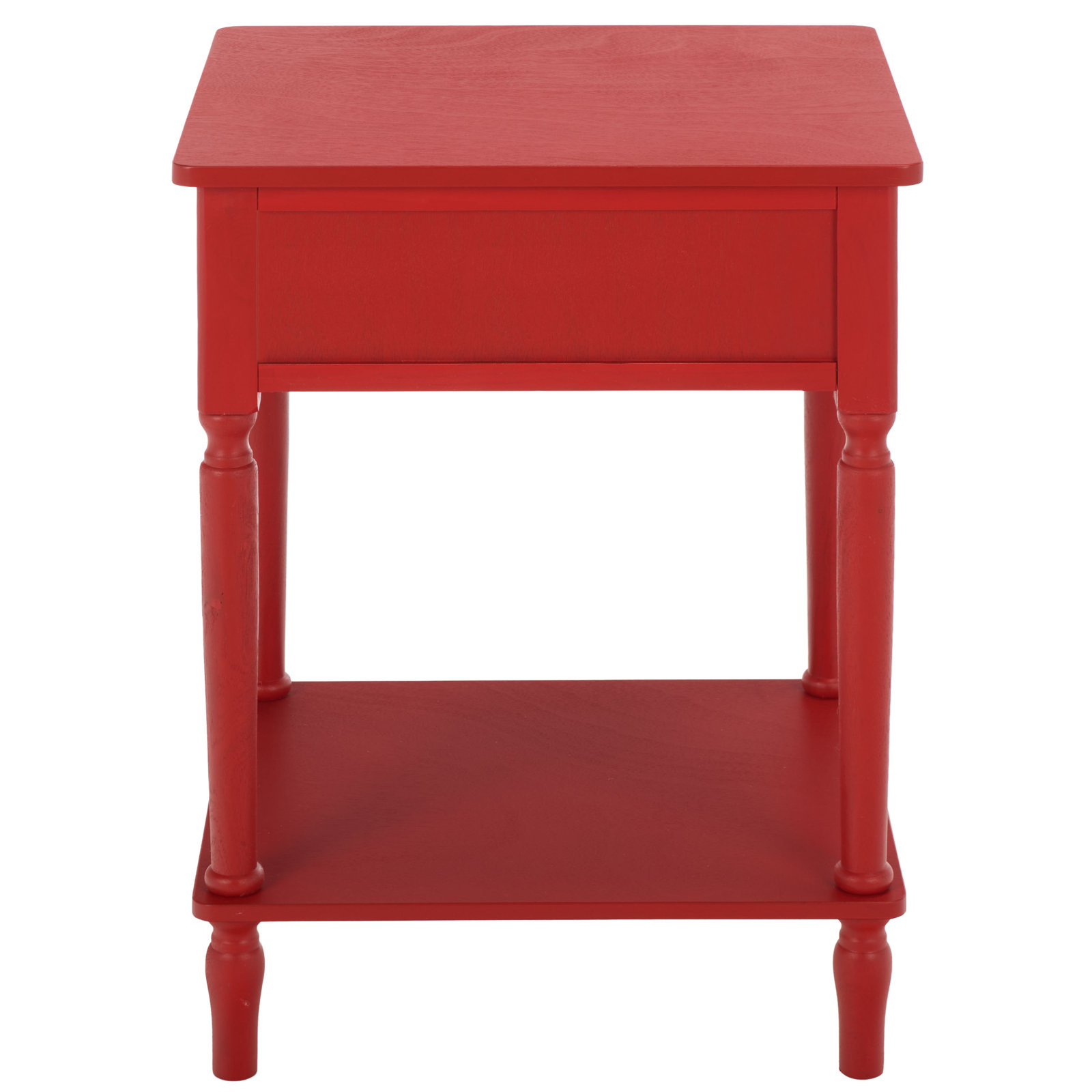 Branden 1 Top Drawer Accent Table, Red