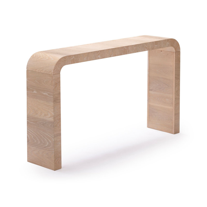 Arcata 56" Waterfall Wood Console Table, Beige