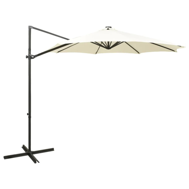 Braylen 300cm Lighted Cantilever Parasol, Beige