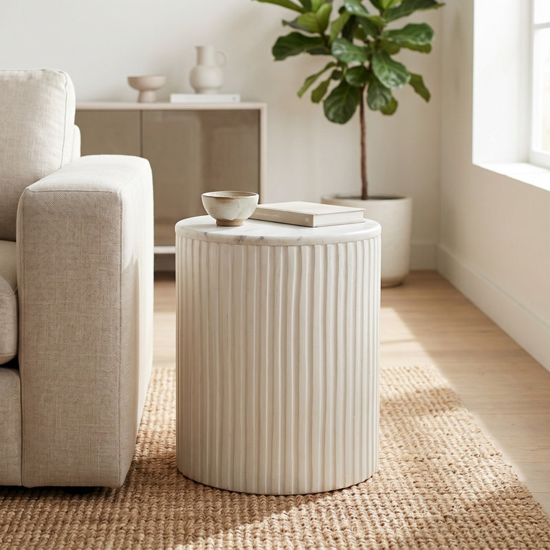 Merriam End Table, White
