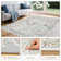 Floral Area Rugs for Living Room Washable Rugs Non Slip Boho Dining Room Carpet Vintage Botanical Print Low Pile Soft Carpet for Office Nursery Farmhouse