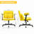 Linen Criss Cross Armrest Office Chair With Wheels - For Home Office, Work & Study