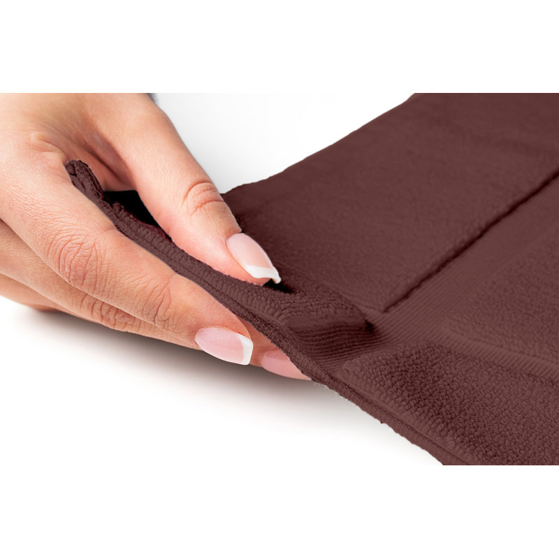 Tapis de bain - pour plancher de salle de bain - Très absorbant - Lavable à la machine, L 20 po x L 34 po, Brun