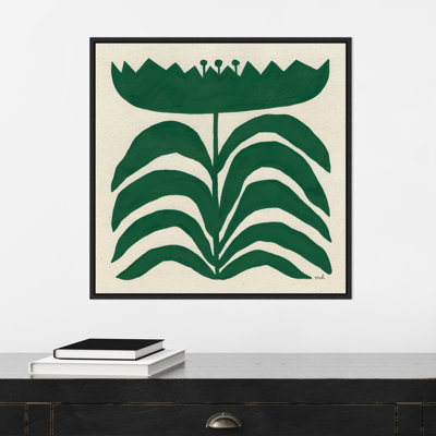 «Sherron Delighted Floral III Emerald», reproduction encadrée sur toile par Moira Hershey