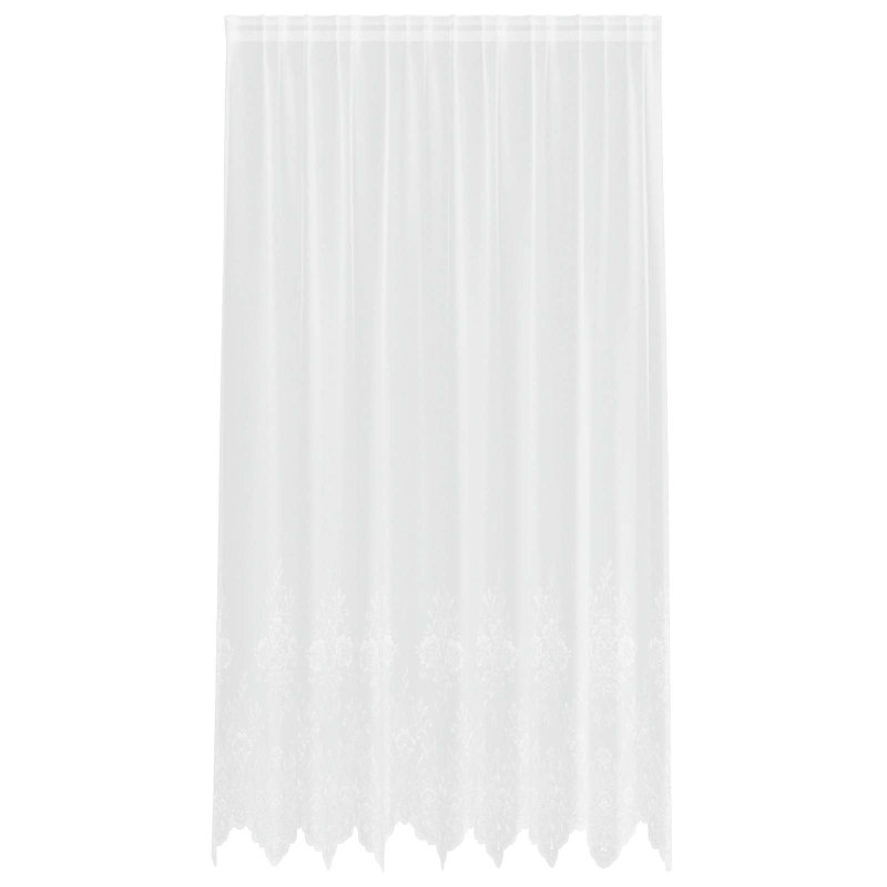 Curtains With Curtains Floral White Polyester, 200cm Width x 240cm Drop