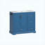 Meuble-lavabo autoportant de 42 po avec lavabo en céramique, 4 tiroirs (2 supérieurs avec séparateurs), portes à fermeture en douceur avec tablettes intérieures, porte-serviettes réversible, bleu marine, panneau de fibres à densité moyenne