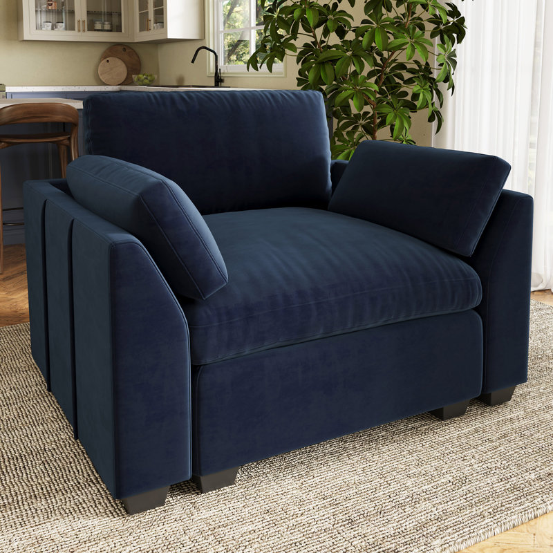 Canapé simple Knopp, Bleu