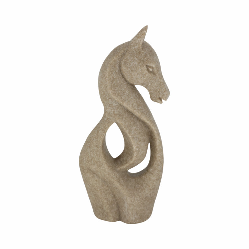 Sagebrook Home 15" Flowood Brown Quartz Resin Horse Statuary