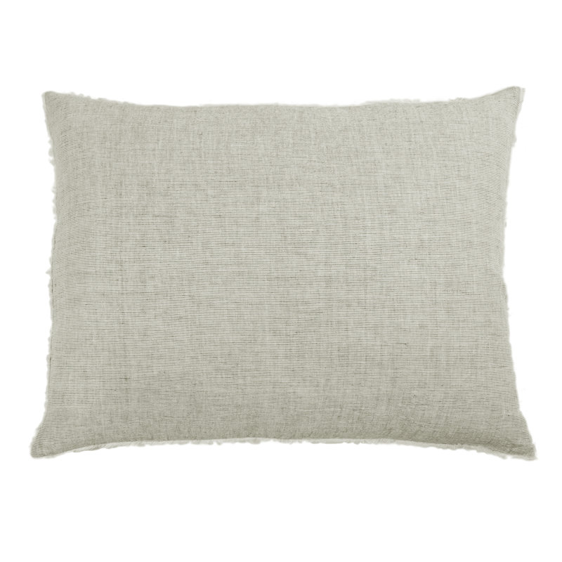 Grand coussin avec insert 100% lin Logan, Olive, Plumes