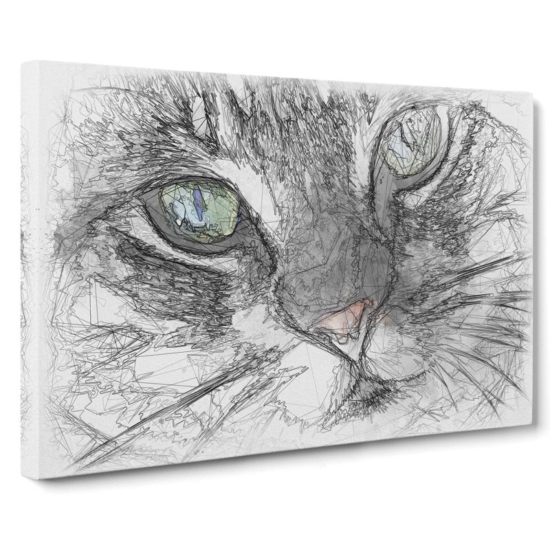 Portrait of a Cat Vol.2 - Wrapped Canvas Graphic Art, 40cm H x 60cm W x 3cm D